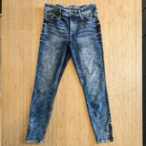 Acid wash Zipper Ankles Size 29 Jeans The exclusive R Jeans company - Picture 1 of 10